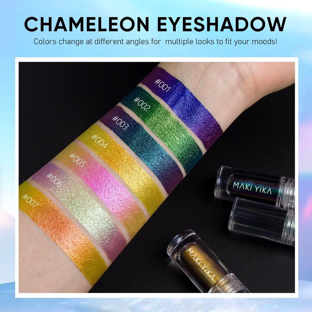 5Pc Liquid Multichrome Eyeshadows Long Lasting, Metallic Chameleon Eye Shadow Sm - Picture 9 of 9